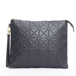 Gareth Pugh Leather Geometric Zip Wrist Clutch Bag